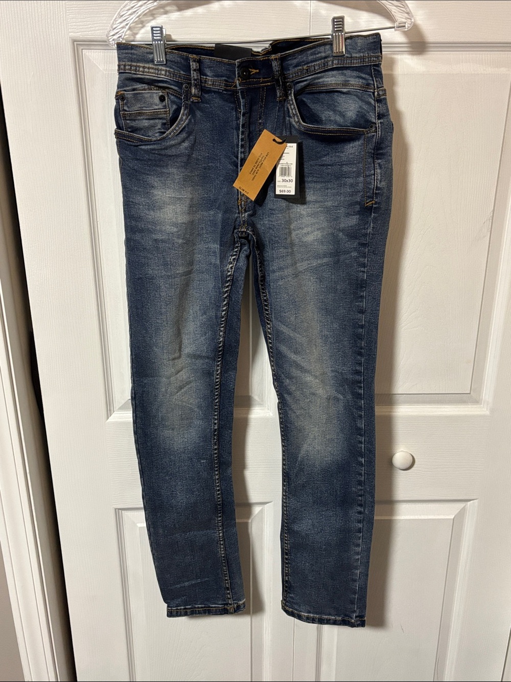 Michael Kors Women's Skinny Jeans in Distressed Blue Wash